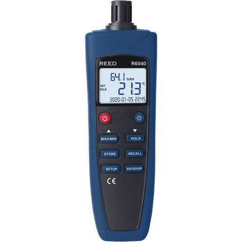 Psychrom&egrave;tre/Thermohygrom&egrave;tre, 0% - 99,9% HR, -4°- 158° F ( -20° - 70° C ) Cintas