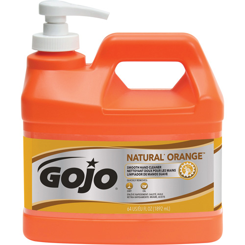 Nettoyant &agrave; mains Natural Orange, Cr&egrave;me, 1,89 L, Bouteille &agrave; pompe, Agrumes/Orange Cintas