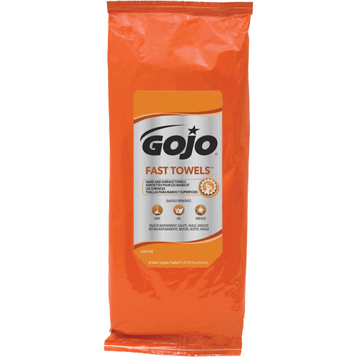Serviettes nettoyantes Fast Wipes, 60 lingettes, 10" x 9" Cintas