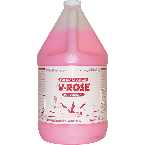 V-Rose Dish Detergent, Liquid, 4 L, Fresh Cintas