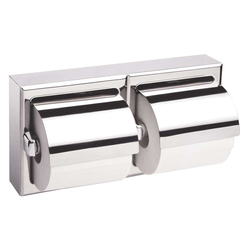 Two-Roll Toilet Paper Dispenser with Hoods, Multiple Roll Capacity Cintas