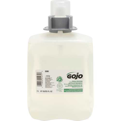 Savon pour les mains certifi&eacute; vert FMX-20, Mousse, 2 L, Sans parfum Cintas