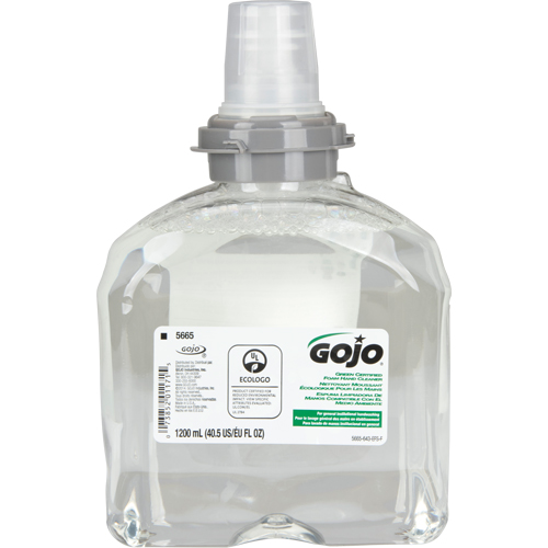 Nettoyant pour les mains &eacute;cologique TFX, Mousse, 1,2 L, Sans parfum Cintas