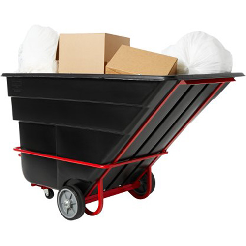 Tilt Truck, Black Recycled Plastic, 1/2 cu.yd., 1400 lbs. Load Capacity Cintas