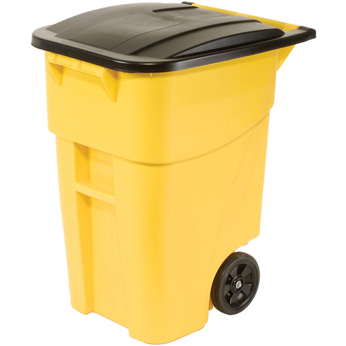 BRUTE&reg; Roll-Out Container, Curbside, Plastic, 50 US gal. Cintas