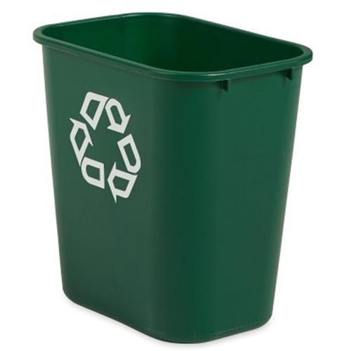Medium Recycling Wastebasket, Deskside, Plastic, 28 US Qt. Cintas