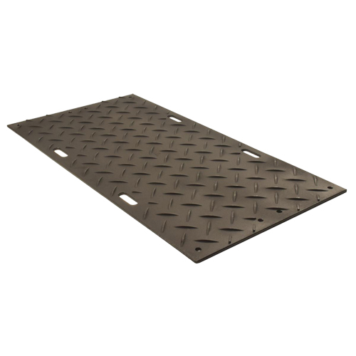 Protecteur de sol d'usage moyen, 4' x 8', Poly&eacute;thyl&egrave;ne haute densit&eacute;, Textur&eacute;, Noir Cintas
