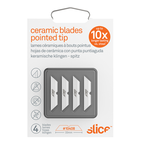 Slice Pointed-Tip Ceramic Box Cutter Blades, Single Style Cintas