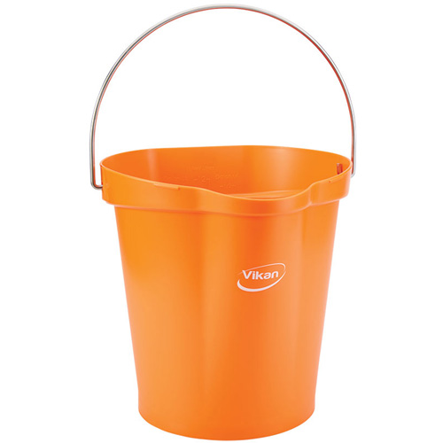 Seau hygi&eacute;nique pour service alimentaire, Tangerine, 3 gal. US Cintas