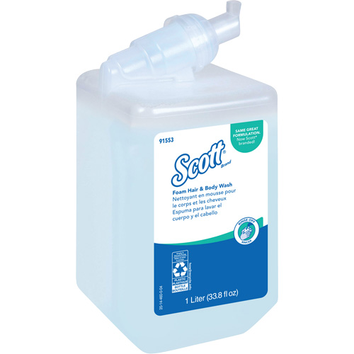 Scott&reg; Pro Foam Hair & Body Wash, 1000 ml, Fresh Scent, Bottle Cintas