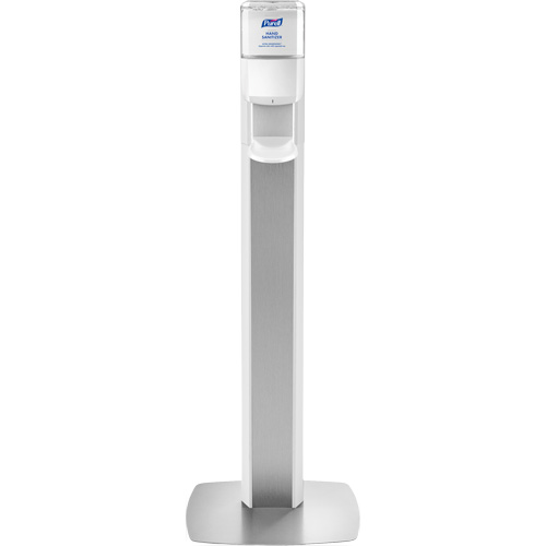 Messenger ES8 Silver Panel Floor Stand with Dispenser Cintas