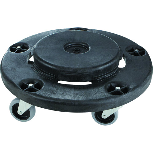 Socle roulant silencieux Brute, Poly&eacute;thyl&egrave;ne, Noir, Convient aux contenants 26-1/2" dia. Cintas