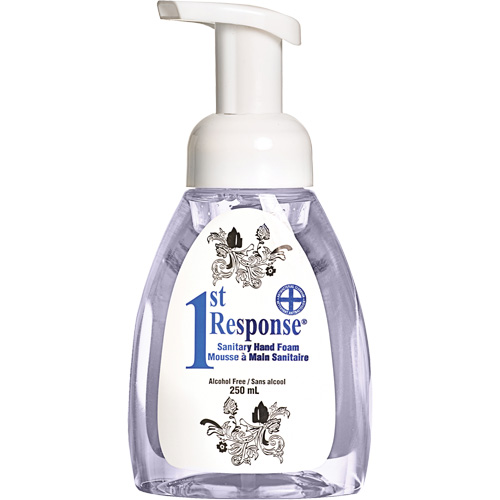 1st Response&reg; Sanitary Hand Foam, Liquid, 250 ml, Pump Bottle, Unscented Cintas