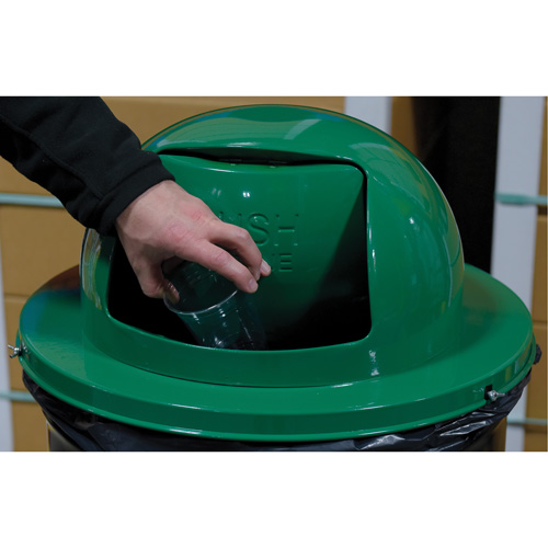 Couvercle pour baril &agrave; d&eacute;chets, Couvercle bomb&eacute;, M&eacute;tal, Convient aux contenants 23-1/2" dia. Cintas