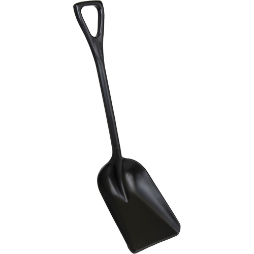 One-Piece Hygienic Shovel, 10" x 6" Blade, 37-1/2" Length, Plastic, Black Cintas