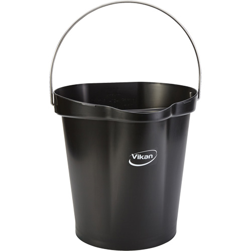 Seau pour l'hygi&egrave;ne des aliments, Noir, 3 gal. US Cintas
