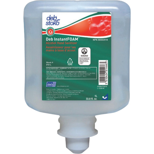 InstantFoam&reg; Hand Sanitizer, 1000 ml, Refill, 70% Alcohol Cintas