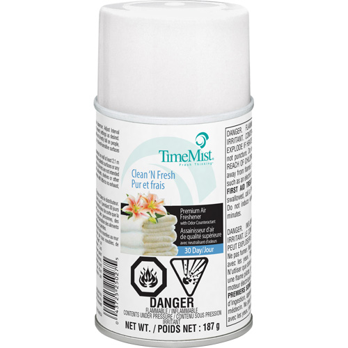 TimeMist&reg; Industrial Strength Air Freshener, Clean & Fresh, Aerosol Can/Cartridge Cintas