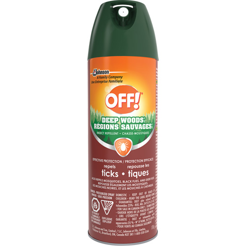 OFF! Deep Woods&reg; Tick Repellent, 25% DEET, Aerosol, 170 g Cintas