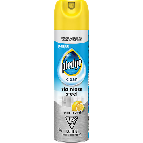 Nettoyant d'acier inoxydable Pledge, 275 g, Canette a&eacute;rosol Cintas