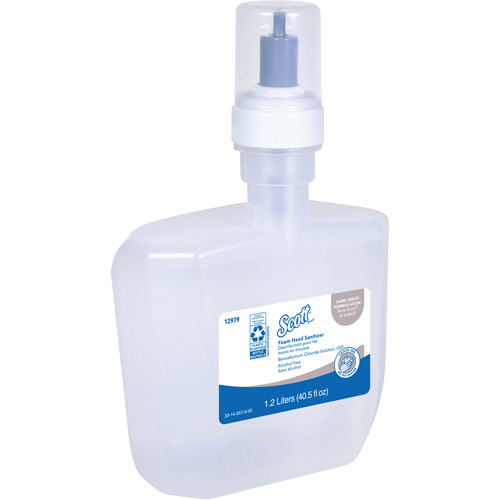 D&eacute;sinfectant en mousse sans alcool pour les mains Essential de Scott, 1200 ml, Cartouche de recharge, 0% alcool Cintas