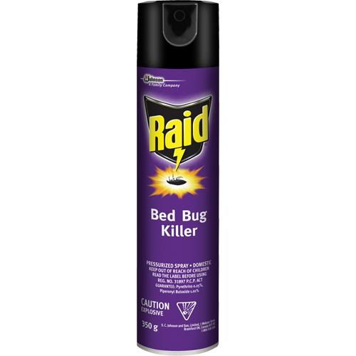 Raid&reg; Bed Bug Killer Insecticide, 350 g, Aerosol Can, Solvent Base Cintas