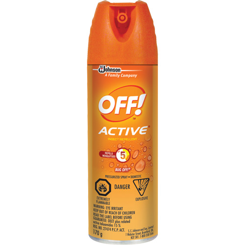 Insectifuge Off! Active, DEET &agrave; 15 %, A&eacute;rosol, 170 g Cintas