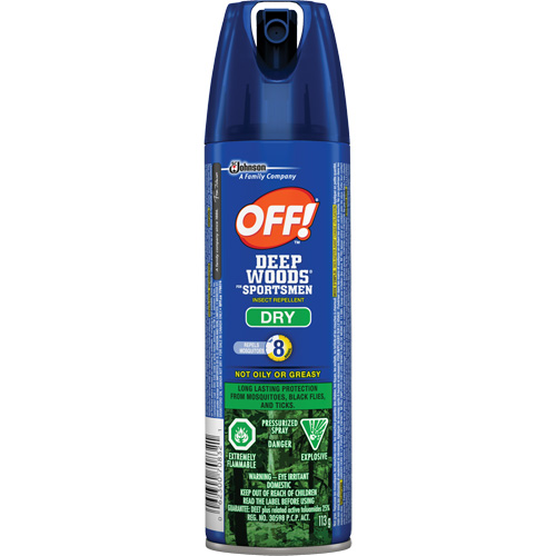 Insectifuge sec pour sportifs Off! R&eacute;gions sauvages, DEET &agrave; 30 %, A&eacute;rosol, 113 g Cintas