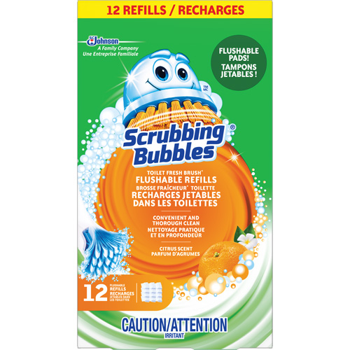 Recharge de tampons jetables dans les toilettes, pour la brosse pour cuvettes Scrubbing Bubbles Fresh Brush, Recharge Cintas
