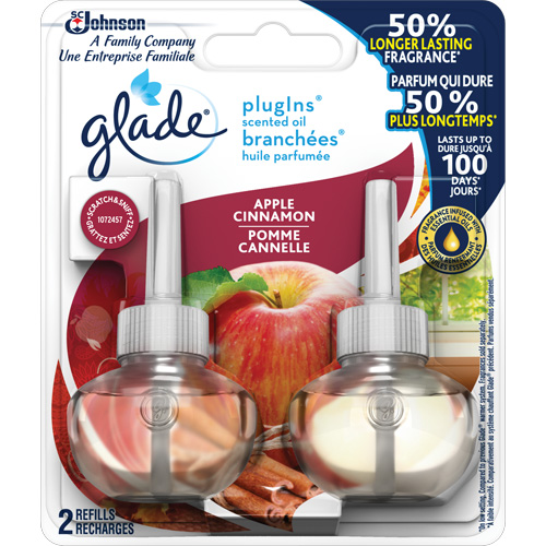 Recharge Glade Branch&eacute;es huile parfum&eacute;e, Pomme cannelle, Cartouche Cintas