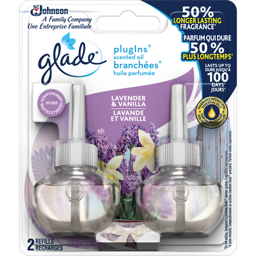 Recharge Glade Branch&eacute;es huile parfum&eacute;e, Lavande & vanille, Cartouche Cintas