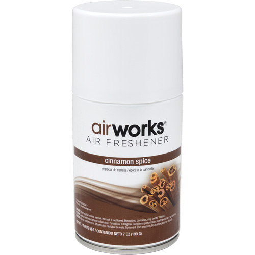 AirWorks&reg; Metered Air Fresheners, Cinnamon Spice, Aerosol Can Cintas