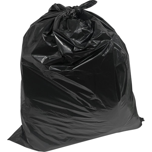 Sacs &agrave; d&eacute;chets pour entrepreneurs, 2T-Fort, 35" la x 50" lo, 1,9 mils, Noir, Capacit&eacute; 194 L (44 gal.) Cintas
