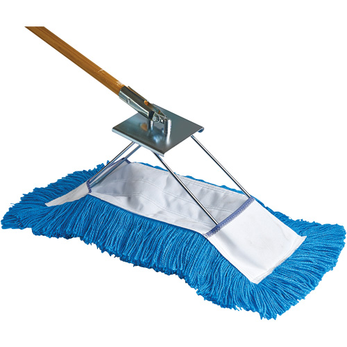 Dust Mop with Frame & Handle, Slip On Style, Yarn, 36" L x 5" W Cintas