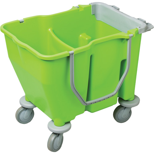 Double Mop Bucket with Wringer, 3.75 US Gal. (60 qt.) Capacity, Green Cintas