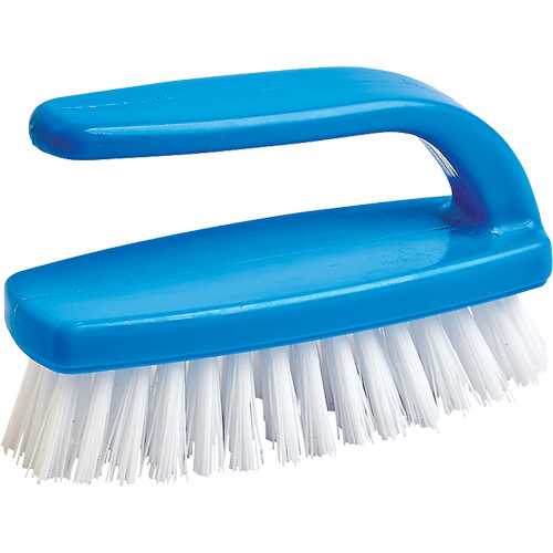 Brosse pour le nettoyage des ongles, 4" l, Soies Synth&eacute;tique, Bleu/Blanc Cintas