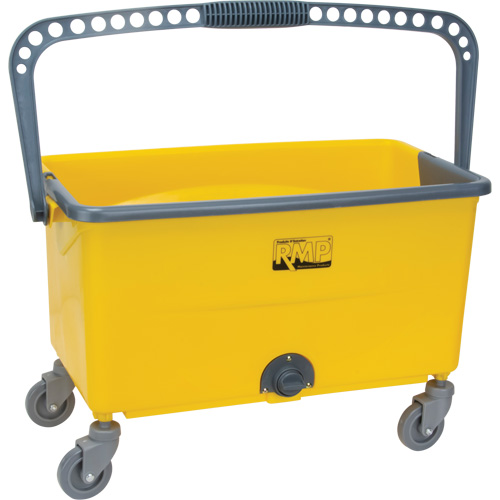 Microfibre Mop Bucket & Wringer, Strainer, 11 US Gal. (44 Quart), Yellow Cintas