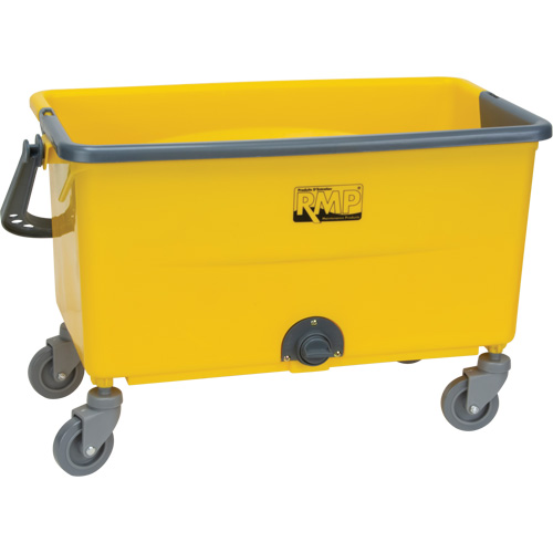 Microfibre Mop Bucket & Wringer, Strainer, 11 US Gal. (44 Quart), Yellow Cintas