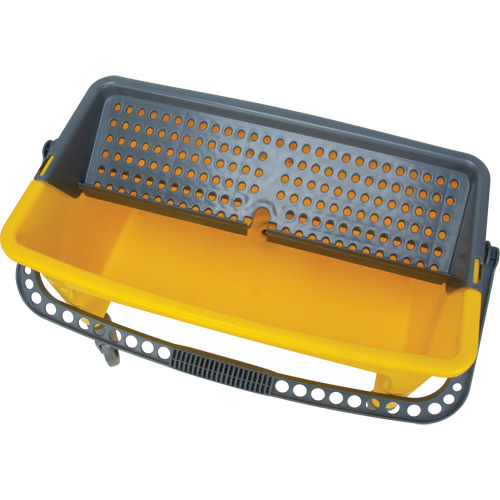 Microfibre Mop Bucket & Wringer, Strainer, 11 US Gal. (44 Quart), Yellow Cintas
