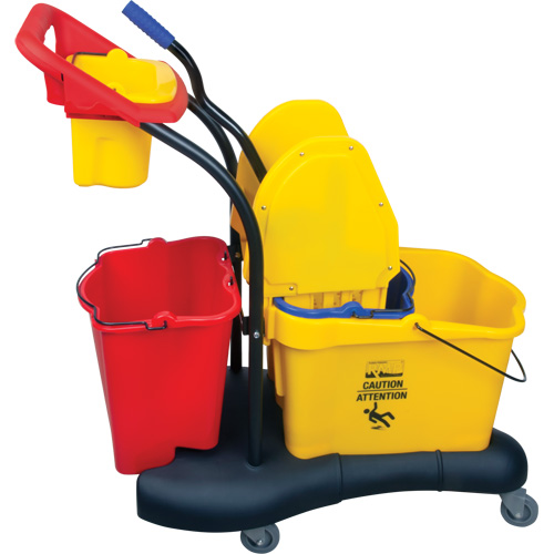 Multifunctional Mop Trolley, Down Press, 9.5 US Gal.(38 Quart), Yellow Cintas