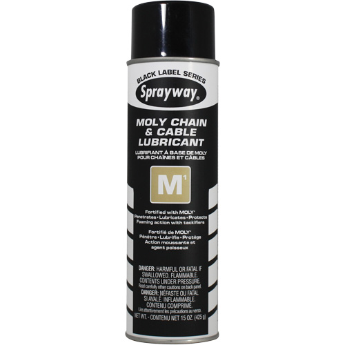 Lubrifiant au molybd&egrave;ne pour chaînes et c&acirc;bles M1, Canette a&eacute;rosol Cintas