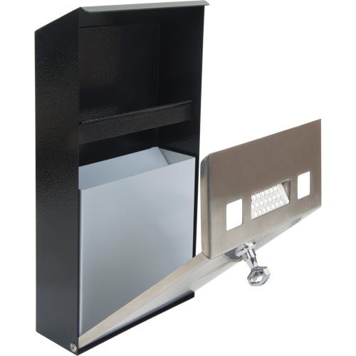 Smoking Receptacle, Wall-Mount, Stainless Steel, 1 Litre Capacity, 11-4/5" Height Cintas