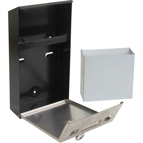 Smoking Receptacle, Wall-Mount, Stainless Steel, 1 Litre Capacity, 11-4/5" Height Cintas