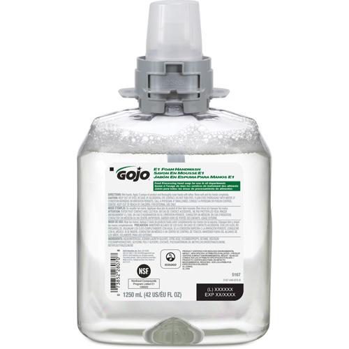 Savon pour les mains FMX-12 E1, Mousse, 1250 ml, Sans parfum Cintas