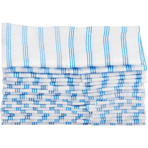 Disposable Single-Use Cloths, Microfibre, Blue/White Cintas
