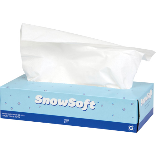 Snow Soft Premium Facial Tissue, 2 Ply, 7.4" L x 8.4" W, 100 Sheets/Box Cintas
