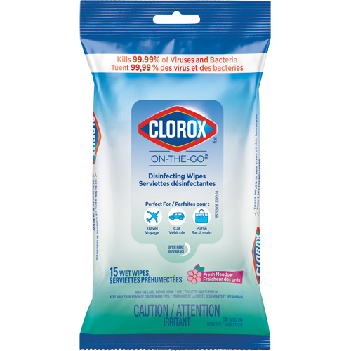 Lingettes d&eacute;sinfectantes On the Go, 15 lingettes Cintas