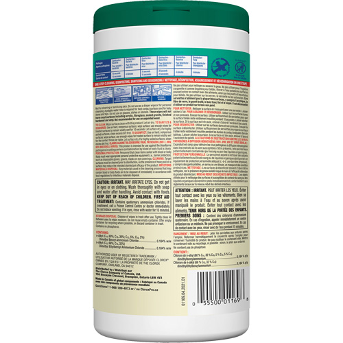 Lingettes d&eacute;sinfectantes, 75 lingettes Cintas