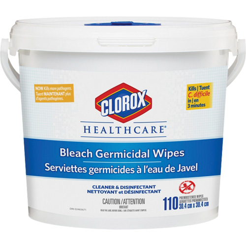 Healthcare&reg; Disinfecting Bleach Wipes, 110 Count Cintas
