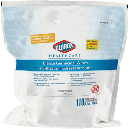 Healthcare&reg; Disinfecting Bleach Wipes Refill, 110 Count Cintas
